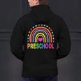 Preschool Rainbow Girls Boys Kids Teacher Back To School Men's Hoodie Back Print, gift for family, gift for coworker Preschool Rainbow Girls Boys Kids Teacher Back To School Men's Hoodie Back Print, gift for family, gift for coworker
