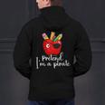Pretend I'm A Pirate Teacher Apple Talk Like A Pirate Day Men Women Kids Men's Hoodie Back Print, gift for family, gift for coworker