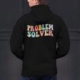 Problem Solver School Work Staff Front Desk Teacher Men's Hoodie Back Print, gift for family, gift for coworker Problem Solver School Work Staff Front Desk Teacher Men's Hoodie Back Print, gift for family, gift for coworker
