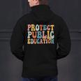 Protect Public Education Public Teacher School Men's Hoodie Back Print, gift for family, gift for coworker Protect Public Education Public Teacher School Men's Hoodie Back Print, gift for family, gift for coworker