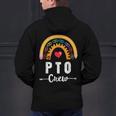 PTO Crew Parent School Volunteer Board Mom Parent Teacher Men's Hoodie Back Print, gift for family, gift for coworker