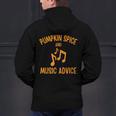 Pumpkin Spice And Music Advice Music Teacher Halloween Men's Hoodie Back Print, gift for family, gift for coworker