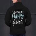 Put On A Happy Face Music Music Teacher Men's Hoodie Back Print, gift for family, gift for coworker Put On A Happy Face Music Music Teacher Men's Hoodie Back Print, gift for family, gift for coworker