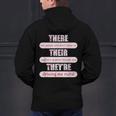 There Their They'Re Teacher English Grammar Police Men's Hoodie Back Print, English Teacher Hoodies, gift for family, gift for coworker