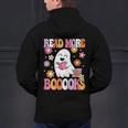 Read More Books Groovy Halloween Teacher Women Men's Hoodie Back Print, Groovy Teacher Hoodies, gift for family, gift for coworker