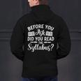 Did You Read The Syllabus Shirt Teacher Men Women Men's Hoodie Back Print, gift for family, gift for coworker Did You Read The Syllabus Shirt Teacher Men Women Men's Hoodie Back Print, gift for family, gift for coworker