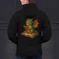 Reading Dragon Shirt For Bookish Teacher Librarian Bookworm Men's Hoodie Back Print, gift for family, gift for coworker