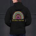 Retired Teacher Rainbow Men's Hoodie Back Print, gift for family, gift for coworker Retired Teacher Rainbow Men's Hoodie Back Print, gift for family, gift for coworker