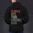 Retro ALways Cite Your Evidence Bruh ELA Teacher For Men Women Kids Men's Hoodie Back Print, gift for family, gift for coworker Retro ALways Cite Your Evidence Bruh ELA Teacher For Men Women Kids Men's Hoodie Back Print, gift for family, gift for coworker
