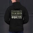 Retro Back To School Women Old Camo Preschool Teacher Men's Hoodie Back Print, gift for family, gift for coworker