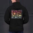 Retro Diversity Equity Inclusion Belonging DEIB Teacher Men's Hoodie Back Print, gift for family, gift for coworker