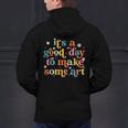 Retro It's a Good Day To Make Some Art Teacher Student Men's Hoodie Back Print, gift for family, gift for coworker