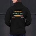 Retro Old-School Computer Pencil Tech Teacher Men's Hoodie Back Print, Retro Computer Hoodies, gift for family, gift for coworker