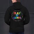 Retro Play Is Learning Teacher Back To School Men's Hoodie Back Print, gift for family, gift for coworker