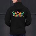 Retro Preschool Cute Dinosaur Preschool Teacher Kids Boys Men's Hoodie Back Print, gift for family, gift for coworker