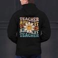 Retro Teacher Daisy Colorful Elementary School Teacher Men's Hoodie Back Print, gift for family, gift for coworker Retro Teacher Daisy Colorful Elementary School Teacher Men's Hoodie Back Print, gift for family, gift for coworker