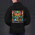 School's Out Forever Retirement 2026 Retro Retired Teacher Men's Hoodie Back Print, gift for family, gift for coworker