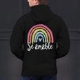 Sé Amable Spanish Bilingual Teacher Be Kind Boho Rainbow Men's Hoodie Back Print, gift for family, gift for coworker Sé Amable Spanish Bilingual Teacher Be Kind Boho Rainbow Men's Hoodie Back Print, gift for family, gift for coworker
