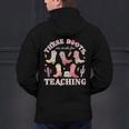 These Boots Are Made For Teaching Western Cowgirl Teacher Men's Hoodie Back Print, gift for family, gift for coworker