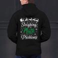 Sleighing Math Problem Xmas In Math Teacher Christmas Men Women Men's Hoodie Back Print, gift for family, gift for coworker