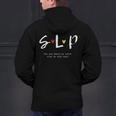 SLP Teacher Shirts Speech Language Pathologist Men's Hoodie Back Print, gift for family, gift for coworker