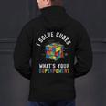 I Solve Cubes Speed Cubing Vintage Youth Math Teacher Men's Hoodie Back Print, gift for family, gift for coworker