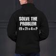 Solve The Problem 67 Teacher Men's Hoodie Back Print, gift for family, gift for coworker Solve The Problem 67 Teacher Men's Hoodie Back Print, gift for family, gift for coworker