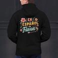 Spanish Teacher Maestra Dimelo En Espanol Por Favor Men's Hoodie Back Print, gift for family, gift for coworker