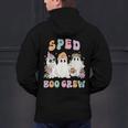 SPED Boo Crew Halloween Floral Ghost Special Ed SPED Teacher For Men Women Kids Men's Hoodie Back Print, gift for family, gift for coworker