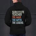 Substitute Teacher Man The Myth The Legend Appreciation Day Men's Hoodie Back Print, gift for family, gift for coworker Substitute Teacher Man The Myth The Legend Appreciation Day Men's Hoodie Back Print, gift for family, gift for coworker