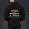 Sunday School Teacher TShirt Miracle Worker Men's Hoodie Back Print, gift for family, gift for coworker