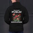 Support Public Education Cute Floral Teacher Red For Ed Men's Hoodie Back Print, gift for family, gift for coworker Support Public Education Cute Floral Teacher Red For Ed Men's Hoodie Back Print, gift for family, gift for coworker