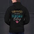 Surprise I'm Your Teacher Today Women Substitute Teacher Men's Hoodie Back Print, gift for family, gift for coworker