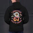 I Survived 67 Days Of School Groovy Retro Teachers Girls Men's Hoodie Back Print, gift for family, gift for coworker I Survived 67 Days Of School Groovy Retro Teachers Girls Men's Hoodie Back Print, gift for family, gift for coworker