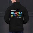 Sustantivo Maestra Fabulosa Adjetivo Spanish Teacher Men's Hoodie Back Print, gift for family, gift for coworker