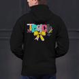 Teach Coquette Bow Teacher Back To School Happy First Day Men's Hoodie Back Print, gift for family, gift for coworker Teach Coquette Bow Teacher Back To School Happy First Day Men's Hoodie Back Print, gift for family, gift for coworker