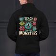 I Teach The Cutest Little Monsters Teacher Halloween Outfit Men's Hoodie Back Print, gift for family, gift for coworker