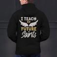 I Teach Future Saints Catholic Educator Teacher Men's Hoodie Back Print, Future Teacher Hoodies, gift for family, gift for coworker I Teach Future Saints Catholic Educator Teacher Men's Hoodie Back Print, Future Teacher Hoodies, gift for family, gift for coworker