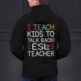 I Teach Kids To Talk Back ESL ESOL Teacher School Team Group Men's Hoodie Back Print, Esl Teacher Hoodies, gift for family, gift for coworker I Teach Kids To Talk Back ESL ESOL Teacher School Team Group Men's Hoodie Back Print, Esl Teacher Hoodies, gift for family, gift for coworker