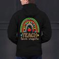 Teach Love Inspire Rainbow Leopard Cheetah Print Teacher Men's Hoodie Back Print, gift for family, gift for coworker Teach Love Inspire Rainbow Leopard Cheetah Print Teacher Men's Hoodie Back Print, gift for family, gift for coworker