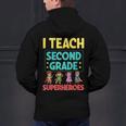 I Teach Second Grade Superheroes Teacher Superhero Men's Hoodie Back Print, gift for family, gift for coworker