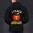 I Teach What's Your Superpower Superhero Teacher Men's Hoodie Back Print, gift for family, gift for coworker I Teach What's Your Superpower Superhero Teacher Men's Hoodie Back Print, gift for family, gift for coworker