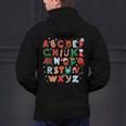 Teacher Christmas Alphabet Back To School Holiday Learning Men's Hoodie Back Print, gift for family, gift for coworker