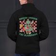 Teacher Christmas Rockin' Around The Classroom Men Women Kids Men's Hoodie Back Print, gift for family, gift for coworker