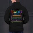 Teacher Definition Teaching School Teacher Men's Hoodie Back Print, gift for family, gift for coworker