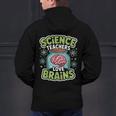 Teacher Halloween Costume Science Teachers Love Brains Men's Hoodie Back Print, Science Teacher Hoodies, gift for family, gift for coworker