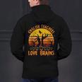 Teacher Halloween All English Teachers Love Brains Men's Hoodie Back Print, English Teacher Hoodies, gift for family, gift for coworker