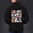 Teacher Halloween In My Spooky Teacher Era Retro Groovy Men's Hoodie Back Print, Groovy Teacher Hoodies, gift for family, gift for coworker