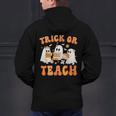 Teacher Halloween Trick Or Teach Retro Groovy Floral Ghost Men's Hoodie Back Print, Groovy Teacher Hoodies, gift for family, gift for coworker Teacher Halloween Trick Or Teach Retro Groovy Floral Ghost Men's Hoodie Back Print, Groovy Teacher Hoodies, gift for family, gift for coworker