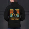 A Teacher Like Me Is Hard To Find Bigfoot Teacher Men's Hoodie Back Print, gift for family, gift for coworker A Teacher Like Me Is Hard To Find Bigfoot Teacher Men's Hoodie Back Print, gift for family, gift for coworker